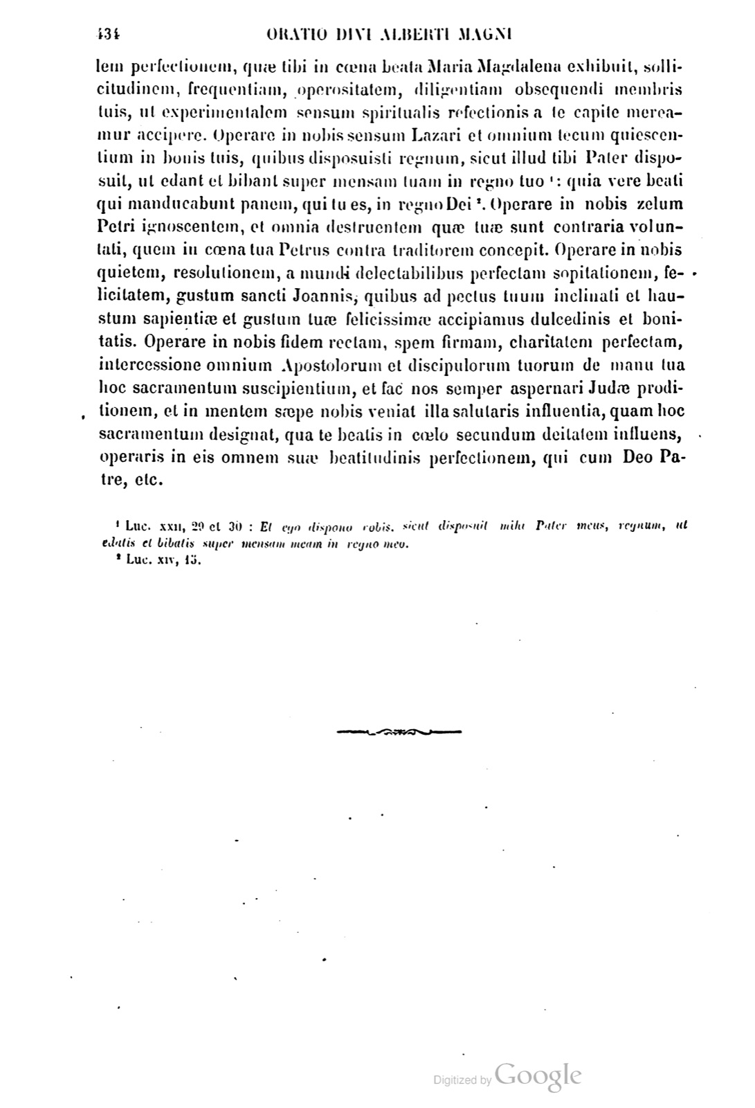 Printed page — Prayer of Divine Albert the Great