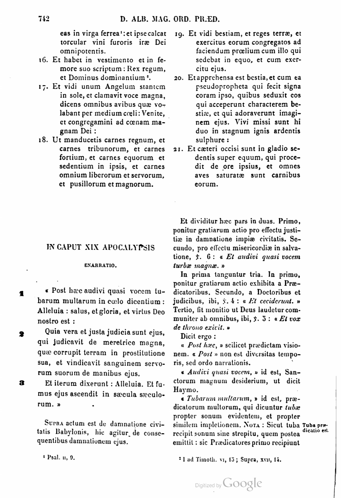Printed page — Chapter XIX Lemma