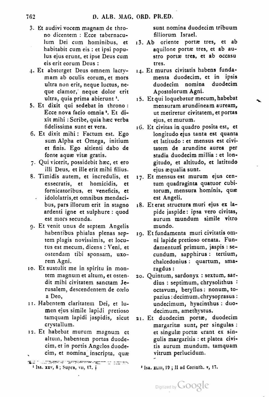 Printed page — Seventh Vision. Chapter XXI lemma