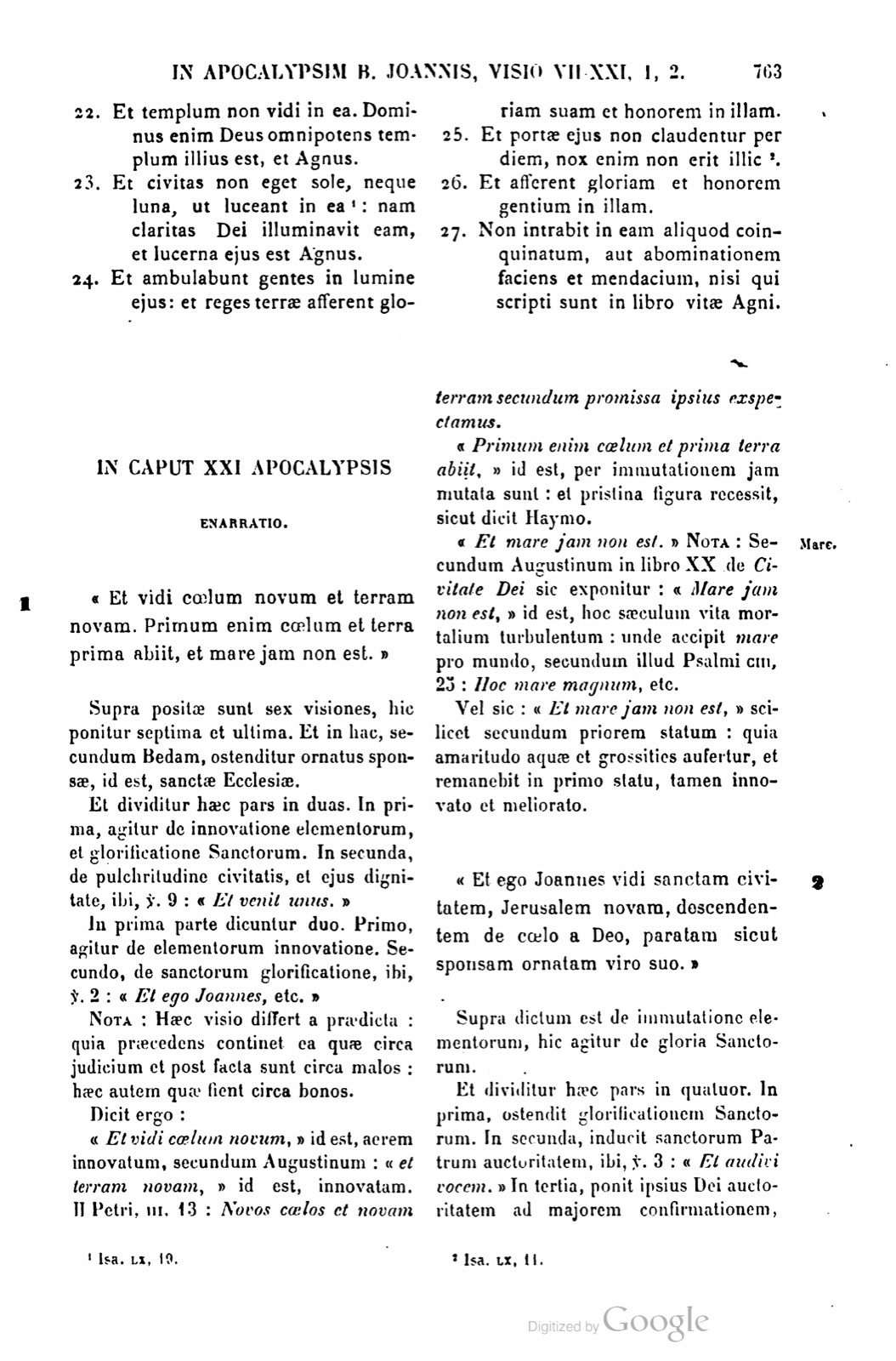 Printed page — Seventh Vision. Chapter XXI lemma
