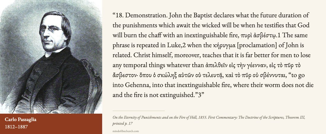 A passage of Passaglia beside his portrait, with the citation beneath
